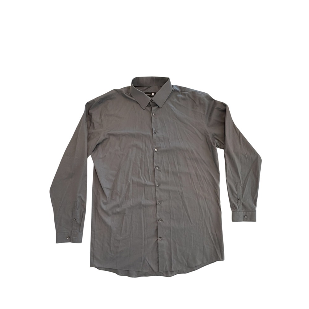 J Ferrar Big‎ & Tall Charcoal Gray XLT Long Sleeve Button Down Dress Shirt